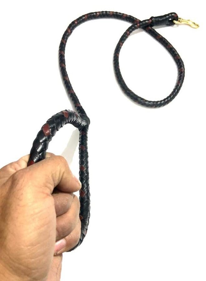 PETS TRIANGLE Leather Dog Leash 6Ft - Soft Durable Genuine Handmade Braided Lead for Training, Walking - Heavy Duty Strong for Large & Medium Dogs (Multicolor) - Image 4